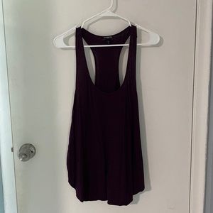 Plum open side tank top